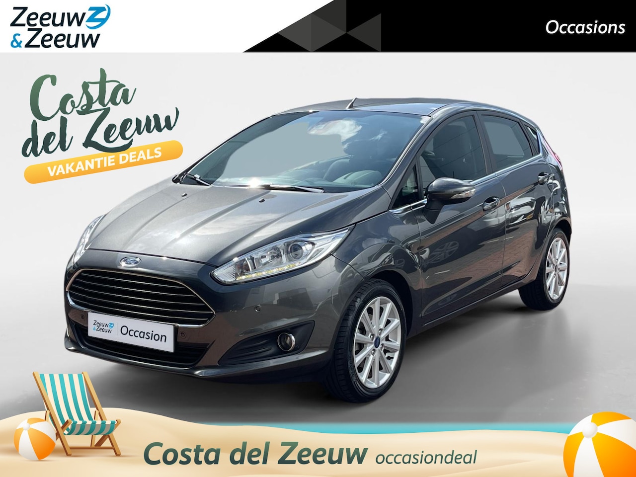 Ford Fiesta - 1.0 EcoBoost Titanium | Automaat | Parkeersensoren | Bluetooth | 77.873!!! | NAP | LMV | A - AutoWereld.nl