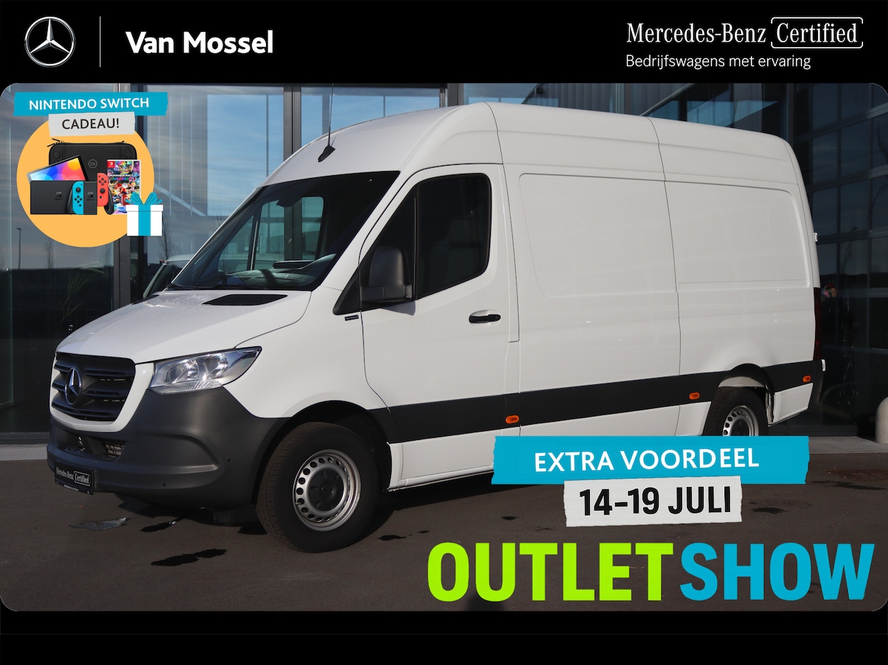 Mercedes-Benz Sprinter - 317 CDI L2H2 Aut. | NAVI/AIRCO/CAMERA/3.500KG AHW/CRUISE | Certified . - AutoWereld.nl