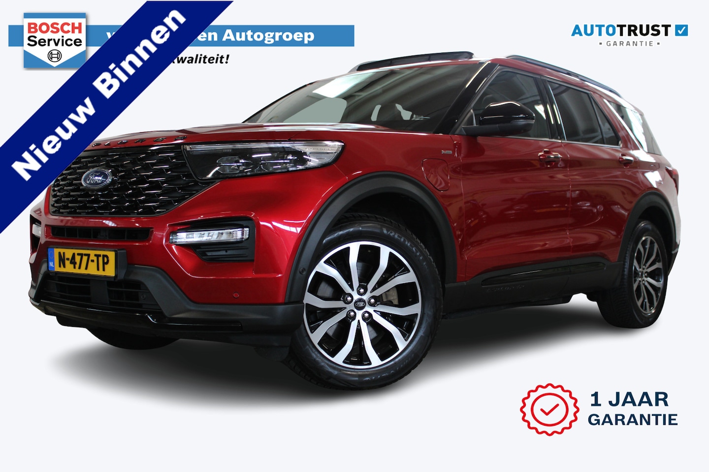 Ford Explorer - 3.0 V6 EcoBoost PHEV ST-Line 7P. | Incl. 12 maanden garantie | Trekhaak | Stoel/stuur verw - AutoWereld.nl