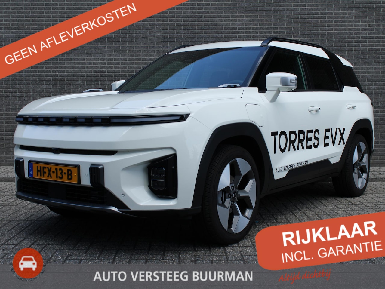 KGM Torres EVX - Titanium 73.4 kWh Titanium 73.4 kWh 207pk, Grand White, 20"inch LM velgen Trekgewicht 1.500 KG. 7 jaar garan - AutoWereld.nl