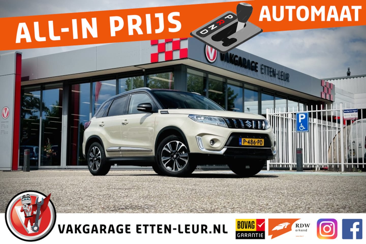 Suzuki Vitara - 1.4 B.jet Style SH 129 PK/Trekhaak/Navig./Camera/Half leder - AutoWereld.nl