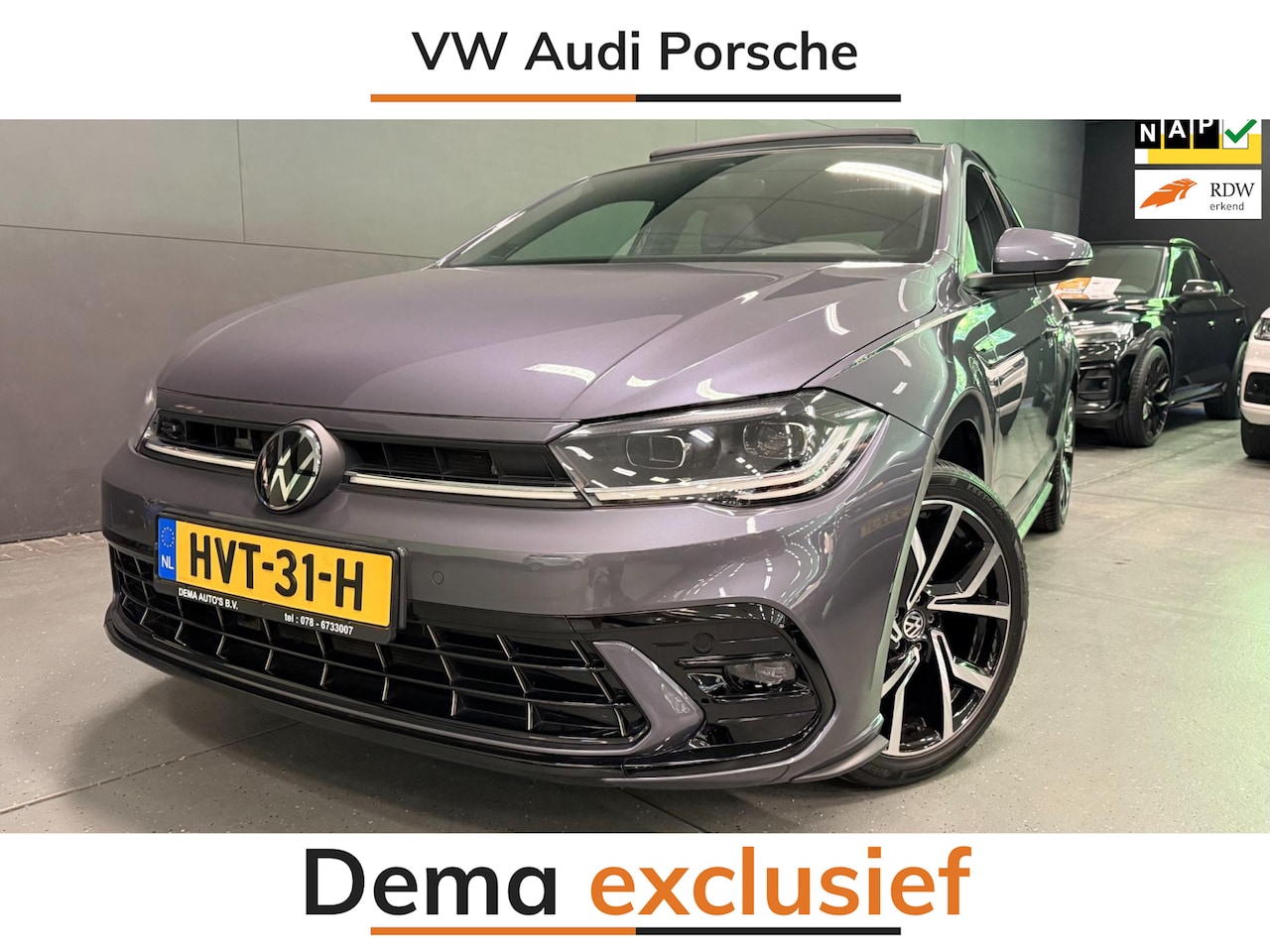 Volkswagen Polo - 1.0 TSI 3X R-LINE PANO/V-COCKPIT/DAB/CARPLAY/ECC/PDC/NAVI/CRUISE/// - AutoWereld.nl