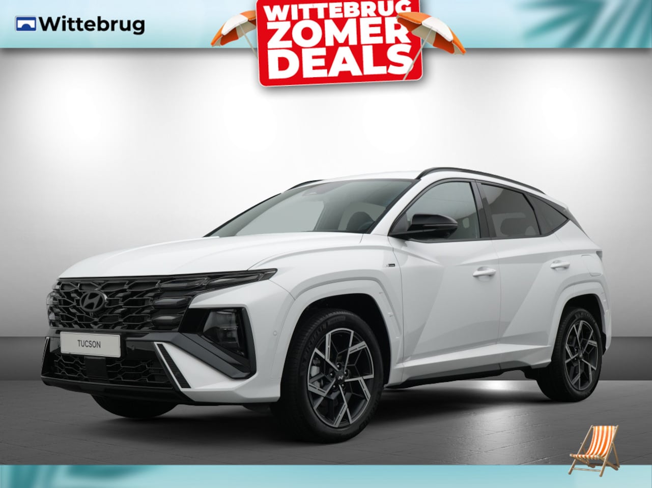 Hyundai Tucson - 1.6 T-GDI HEV N Line Full Hybride Automaat met Navigatie, Sportinterieur en 360 Graden Cam - AutoWereld.nl