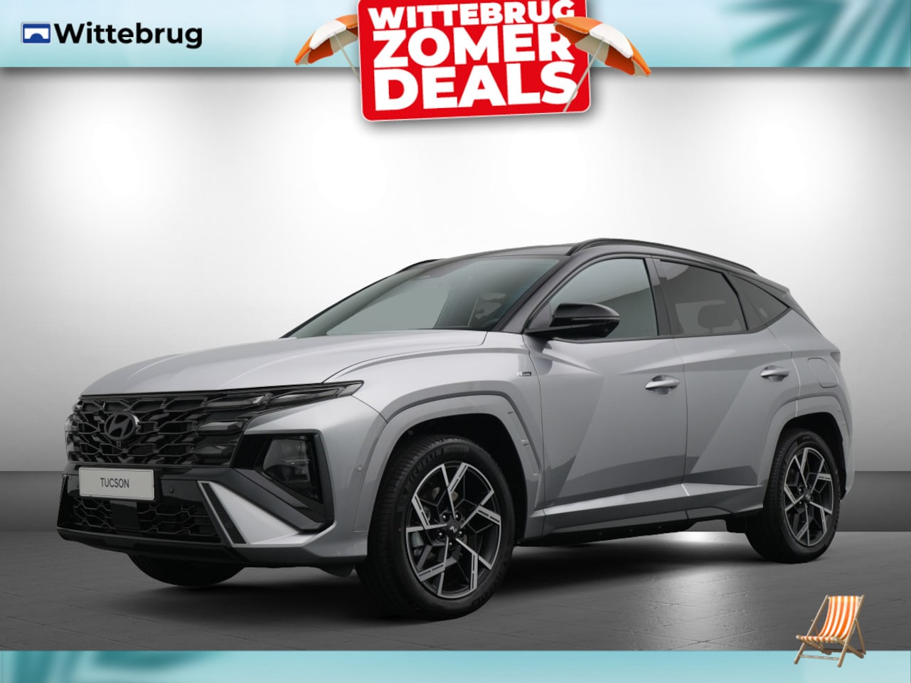 Hyundai Tucson - 1.6 T-GDI HEV N Line Full Hybride Automaat met Navigatie, Sportinterieur en 360 Graden Cam - AutoWereld.nl