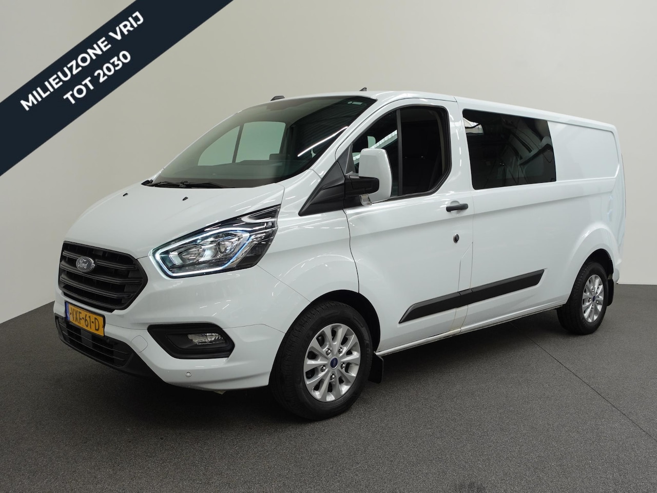 Ford Transit Custom - L2H1 Automaat Dubbele cabine Trend Navi Trekhaak Cruise Control Parkeersensoren Airco Blue - AutoWereld.nl