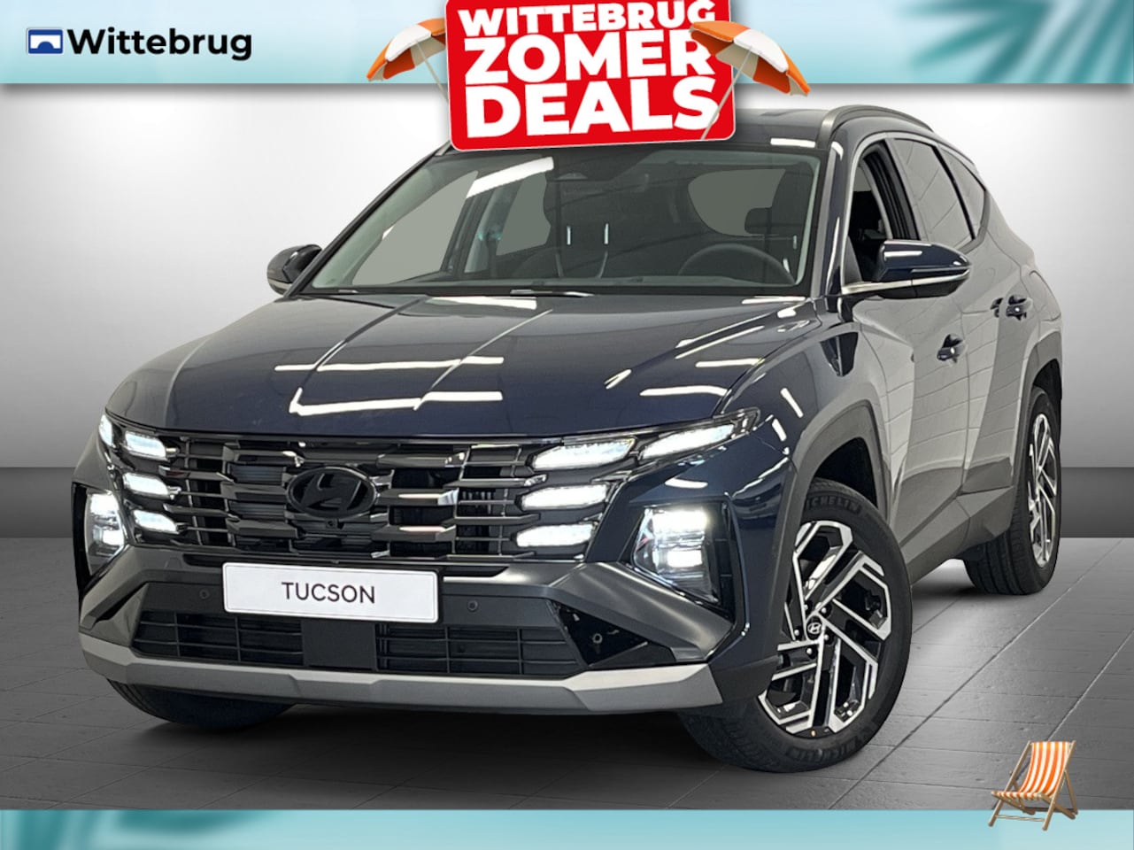 Hyundai Tucson - 1.6 T-GDI HEV Premium Full Hybride Automaat met Lederen bekleding, Navigatie en 360 graden - AutoWereld.nl