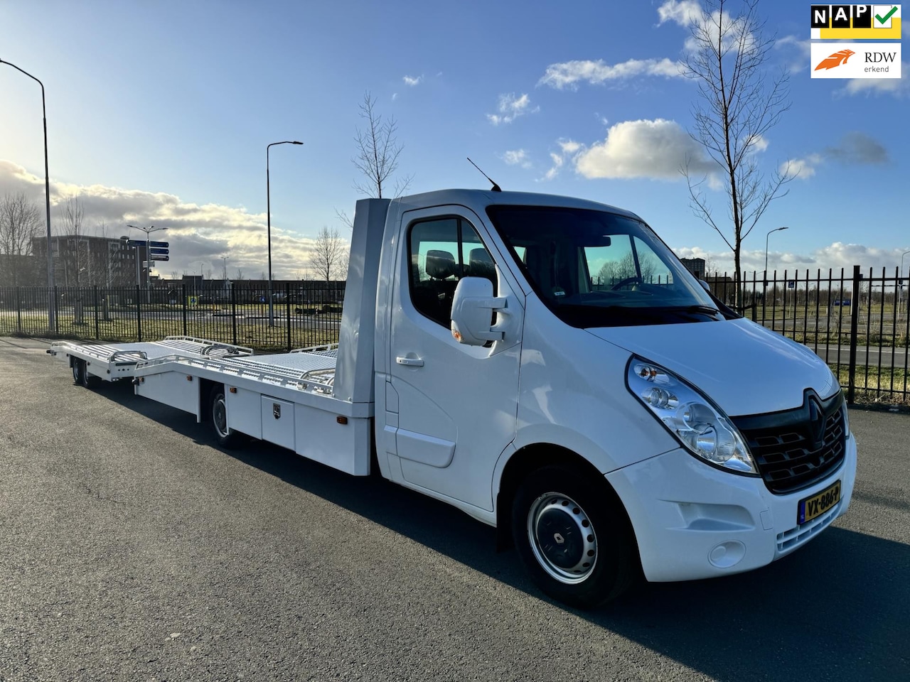 Renault Master - 2.3 dCI navi Cruise Bluetooth Airco Chauffeursstoel Compleet met Aanhanger in Perfecte Sta - AutoWereld.nl