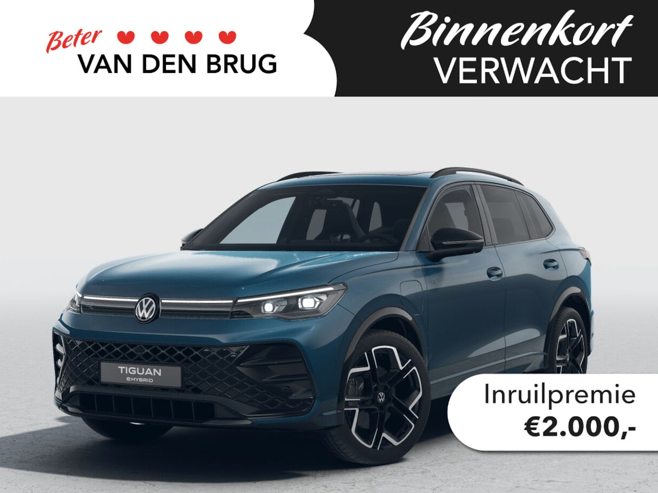 Volkswagen Tiguan - R-Line-Edition 1.5 eHybrid 150 kW / 204 pk SUV 6 v Trekhaak | Assistance Pakket Plus | Bla - AutoWereld.nl