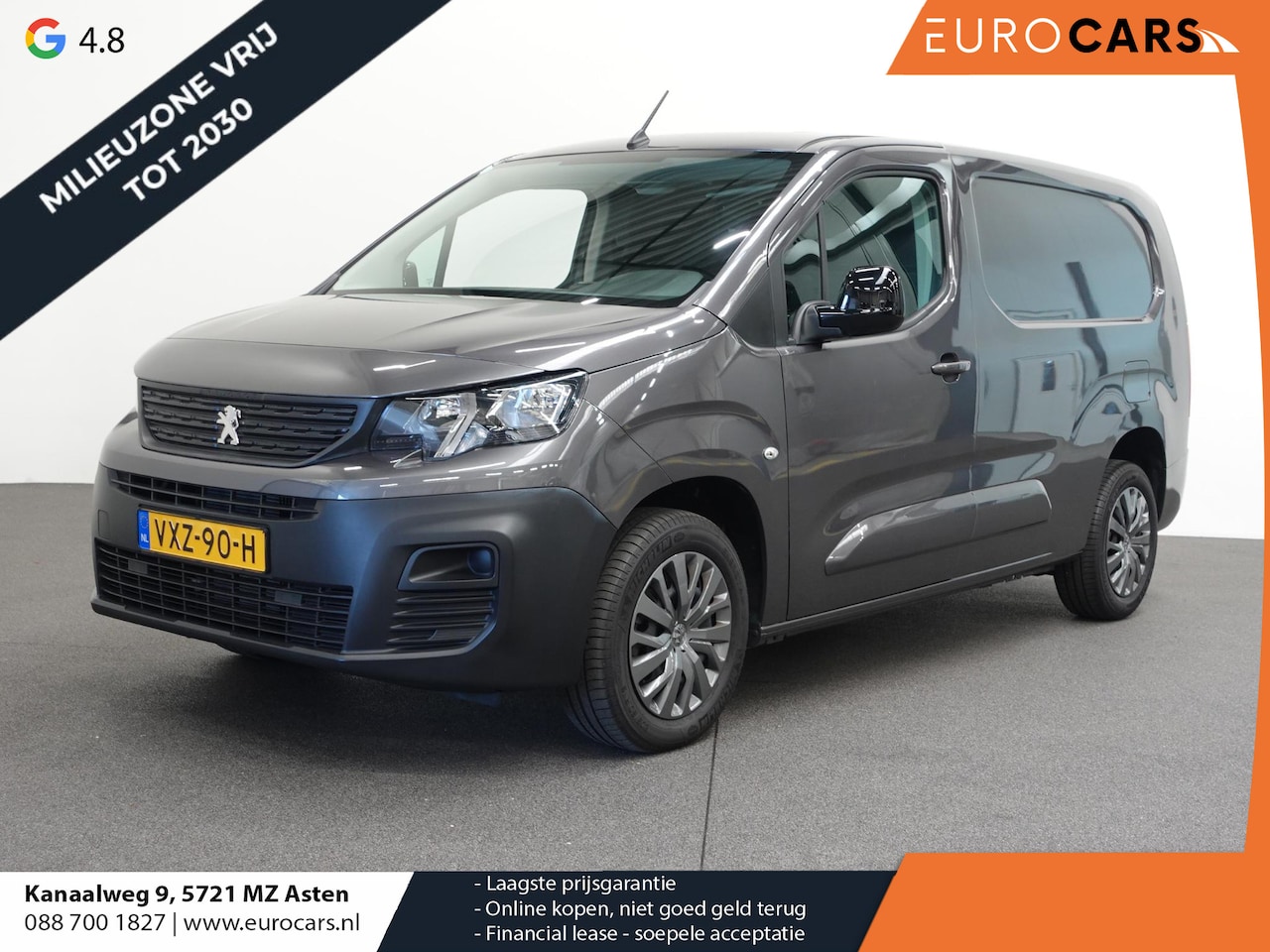 Peugeot Partner - 1.5 L2 Trekhaal Cruise control Airco Parkeersensoren 3-zits Apple Carplay / Android Auto E - AutoWereld.nl