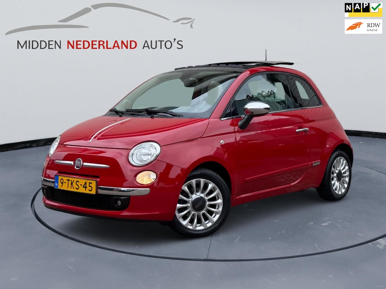 Fiat 500 - 0.9 TwinAir Turbo Lounge * SCHUIFDAK * ZEER NETTE STAAT * - AutoWereld.nl