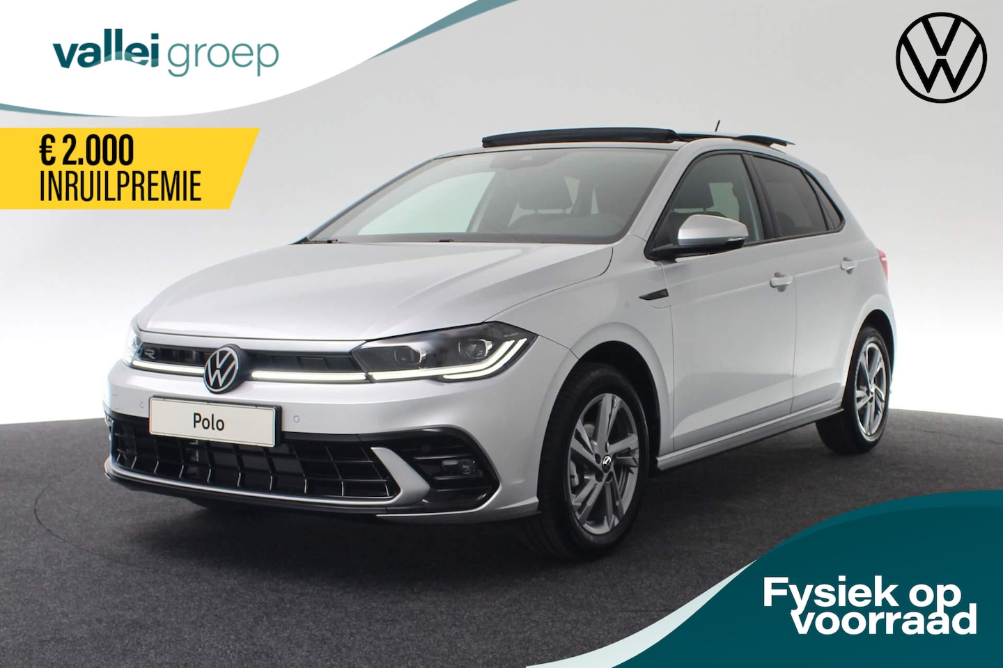 Volkswagen Polo - R-Line 1.0 TSI 70 kW / 95 pk DSG | Camera | Panoramadak | IQ Light | ACC | Clima | 16 inch - AutoWereld.nl