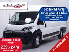 Citroën Jumper - 2.2 BlueHDi 165 pk L4H2 va 239, - p/mnd 5x Voorraad Navi, Camera, Airco, Laadruimte Pakket