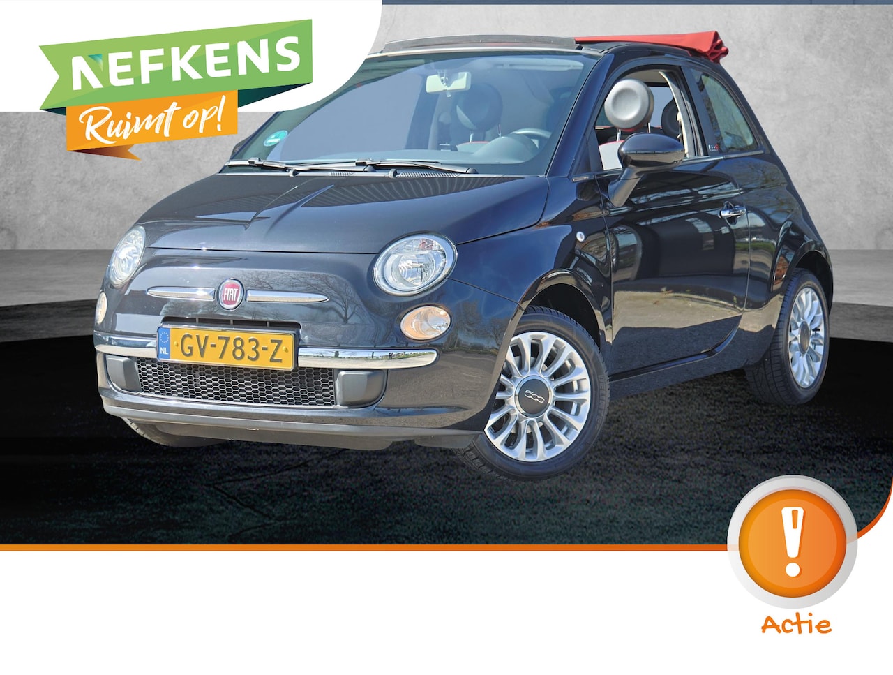 Fiat 500 C - 1.2 70PK Popstar | Airco | 15" LM velgen | Cabrio/Panorama dak | Metallic Lak | Goed Onder - AutoWereld.nl