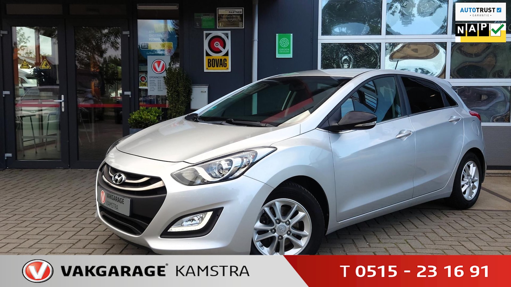 Hyundai i30 - 1.6 GDI Go! NAP Navi/PDC+Cam/Clima/Cruise/Bluet. - AutoWereld.nl