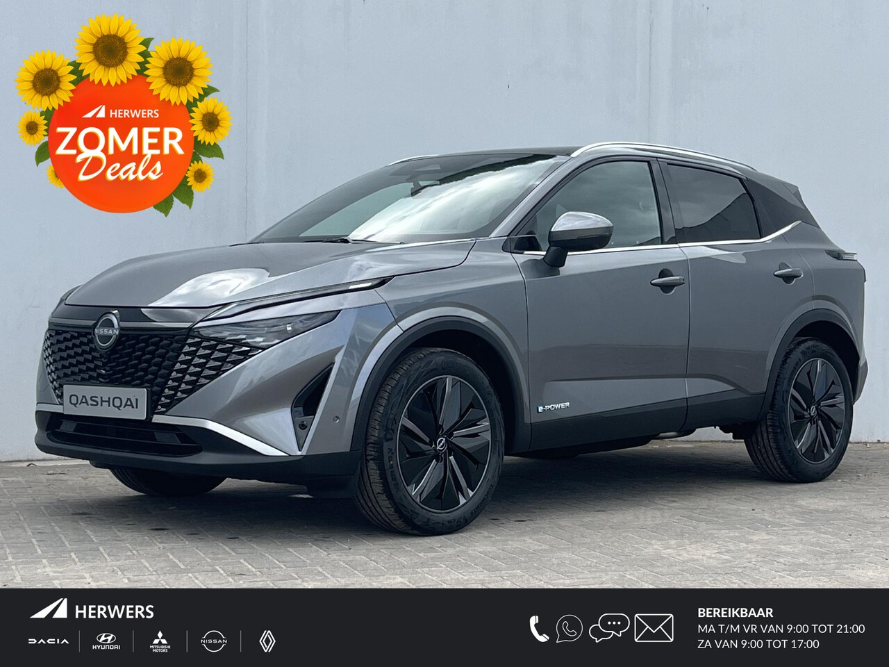 Nissan Qashqai - 1.5 e-Power Tekna / €7500.- Nissan Voorraadvoordeel / Nieuw uit Voorraad Leverbaar / Zwart - AutoWereld.nl