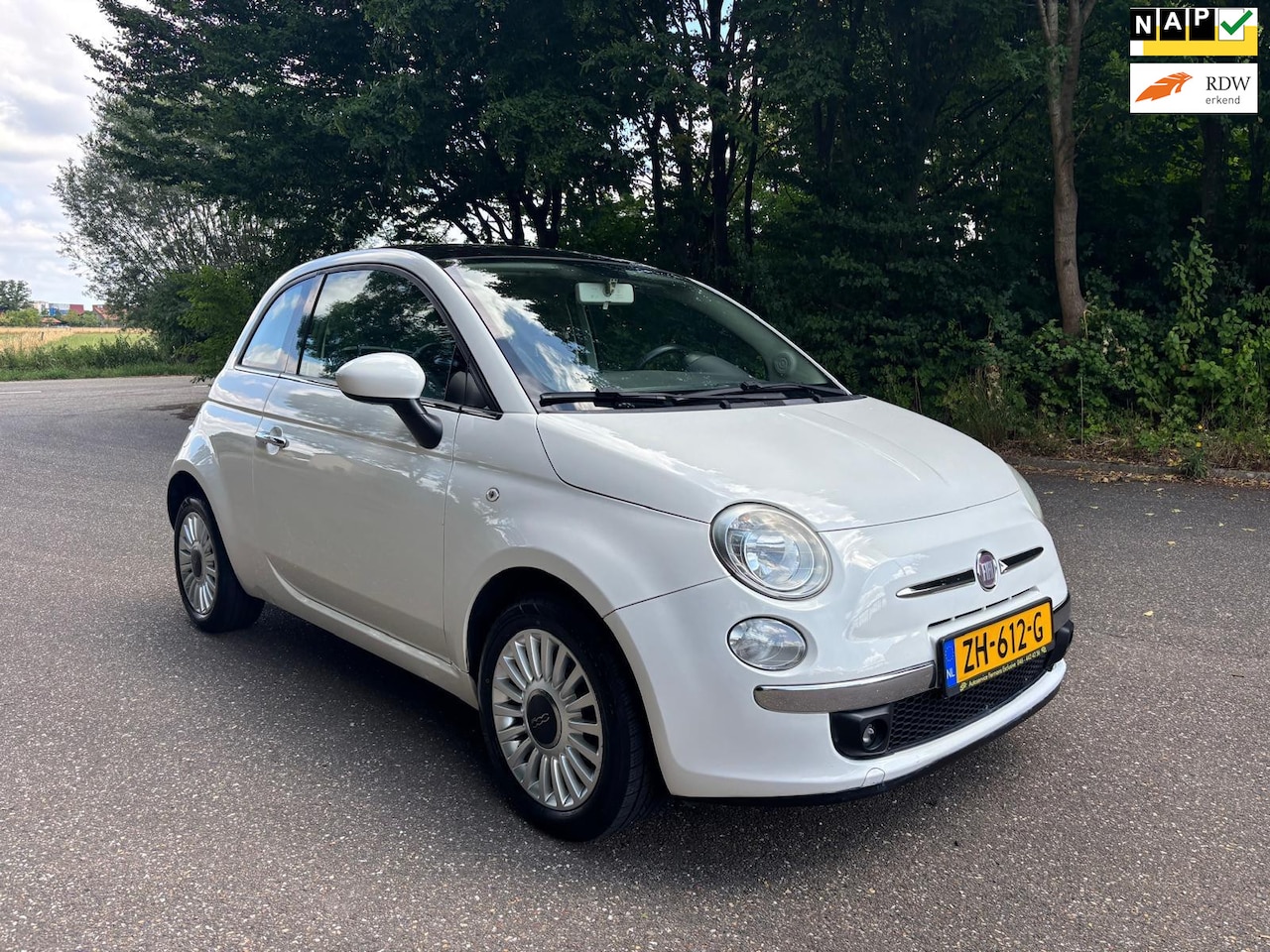 Fiat 500 - 1.2 Bicolore | Pano dak | Airco | APK 05-2026 - AutoWereld.nl