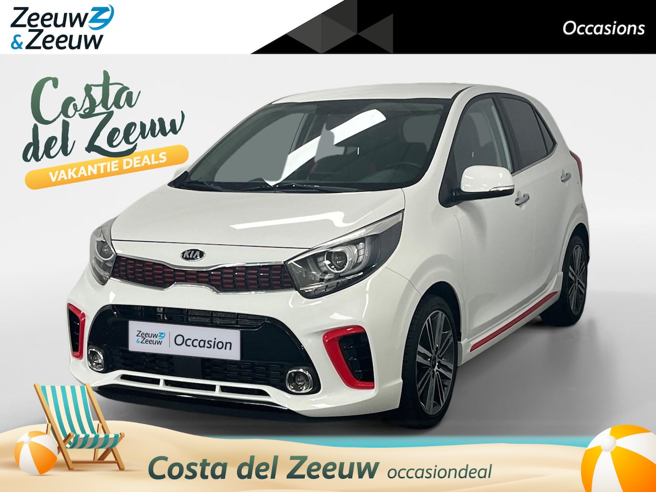 Kia Picanto - 1.0 T-GDI GT-Line NAVI AIRCO CAMERA PARKEERSENSOREN CRUISE CONTROL VERWARMDE VOERSTOELEN L - AutoWereld.nl