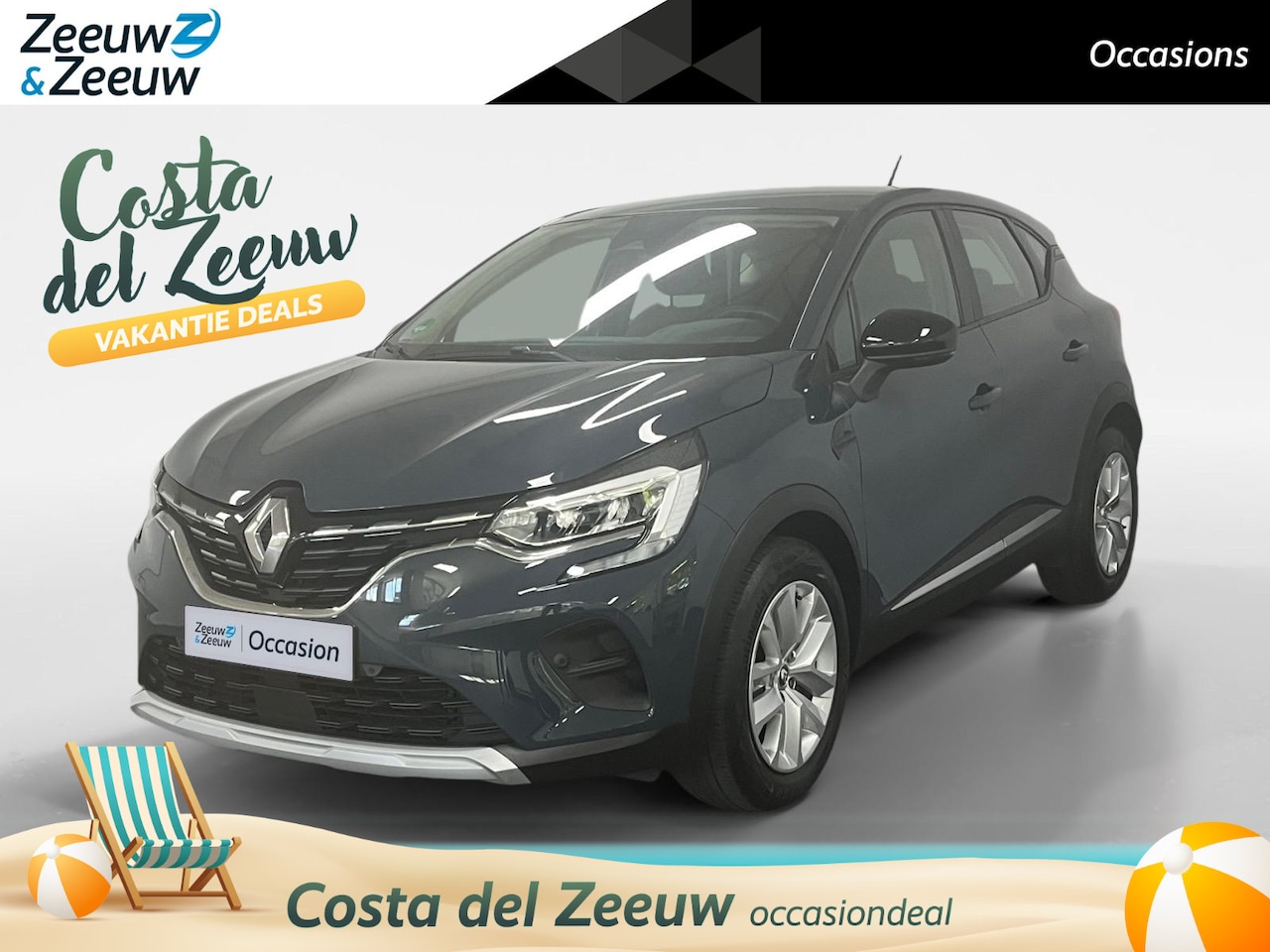 Renault Captur - 1.0 TCe 100 Zen AIRCO CAMERA PARKEERSENSOREN VOOR & ACHTER HOGE INSTAP APPLE CARPLAY AINDR - AutoWereld.nl