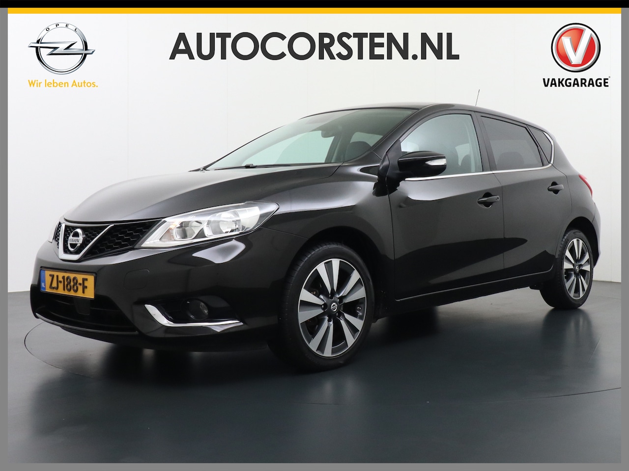 Nissan Pulsar - 1.2 DIG-T 116PK Navi Ecc Camera Cruise control Lederen/stof bekleding Keyless DAB Led Rege - AutoWereld.nl