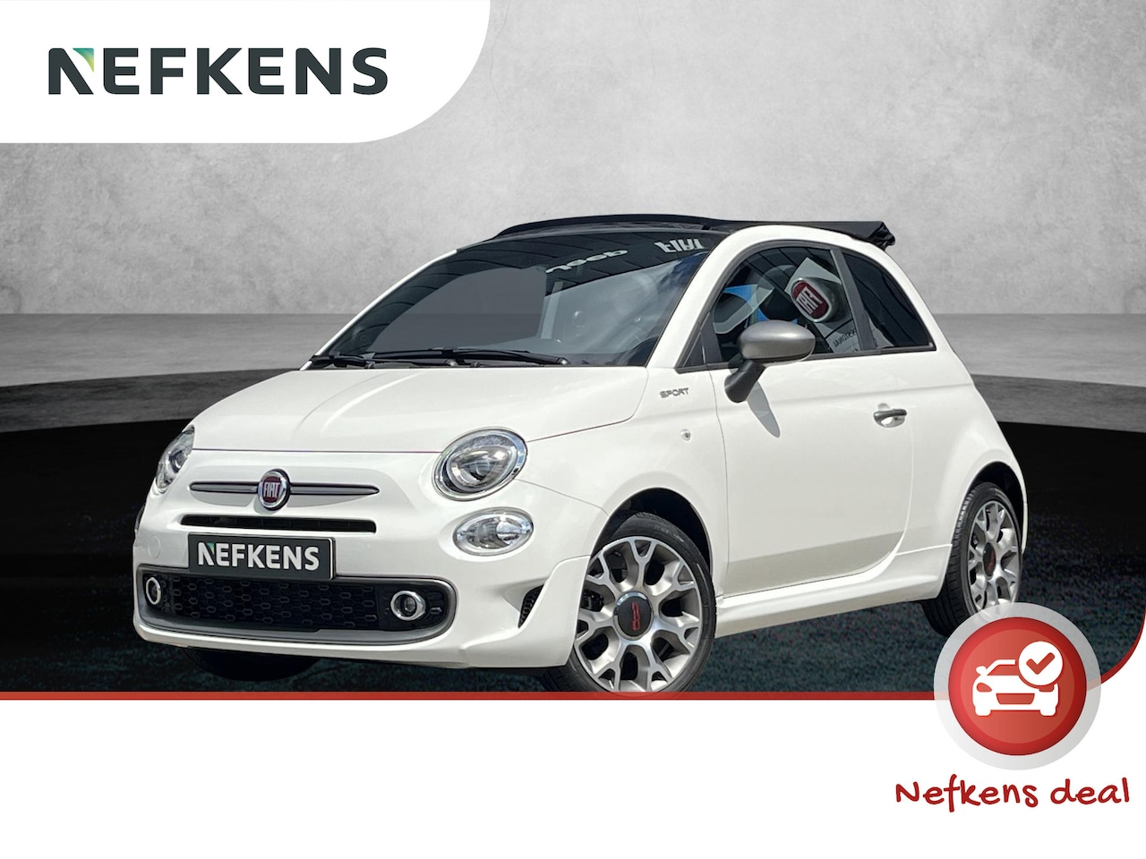 Fiat 500 C - 1.0 Hybrid Sport Cabrio | 1ste eigenaar | Climate | 16" LM velgen | Parkeersensoren | Appl - AutoWereld.nl