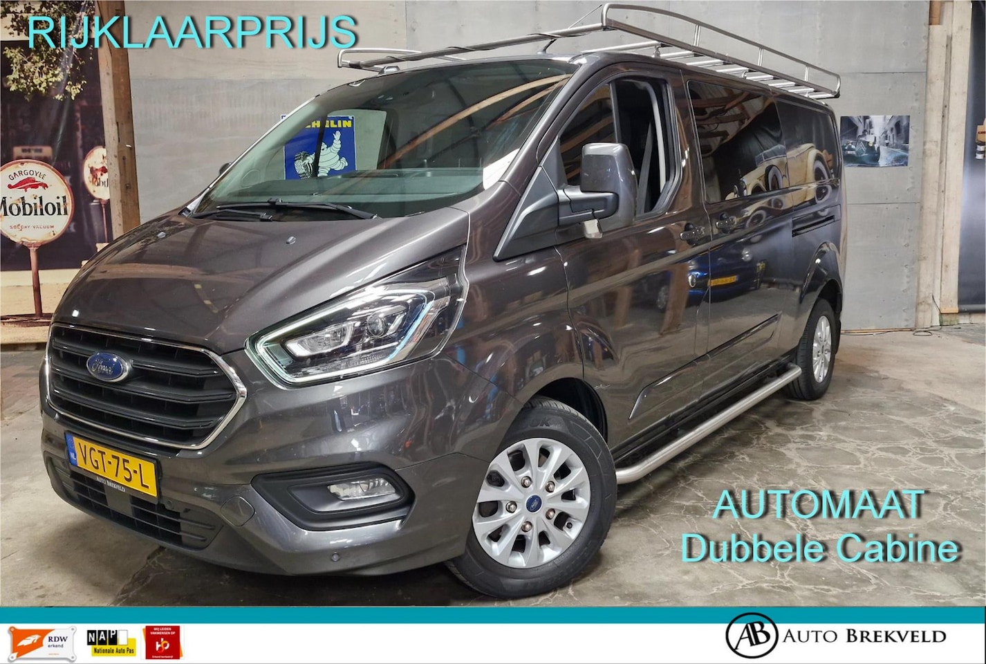 Ford Transit Custom - 320 2.0 TDCI L2H1 Limited DC 170PK AUTOMAAT | RIJKLAARPRIJS | EURO6 | Cruise | PDC | Camer - AutoWereld.nl
