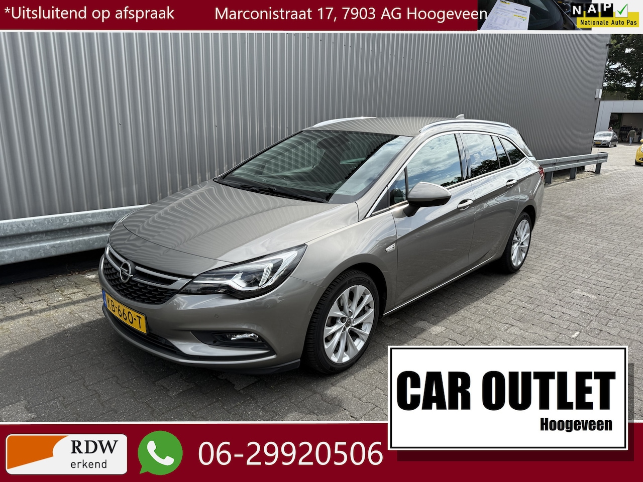 Opel Astra Sports Tourer - 1.4 Innovation 163Dkm.NAP, AUTOMAAT, Leer, Navi, Carplay, Vol! & nw. APK – Inruil Mogelijk - AutoWereld.nl
