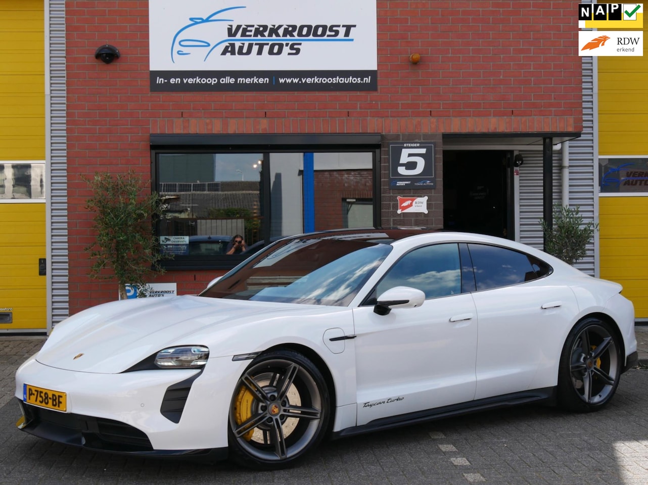 Porsche Taycan - Turbo 93 kWh alcan hemel. sportchrono. 360 cam - AutoWereld.nl