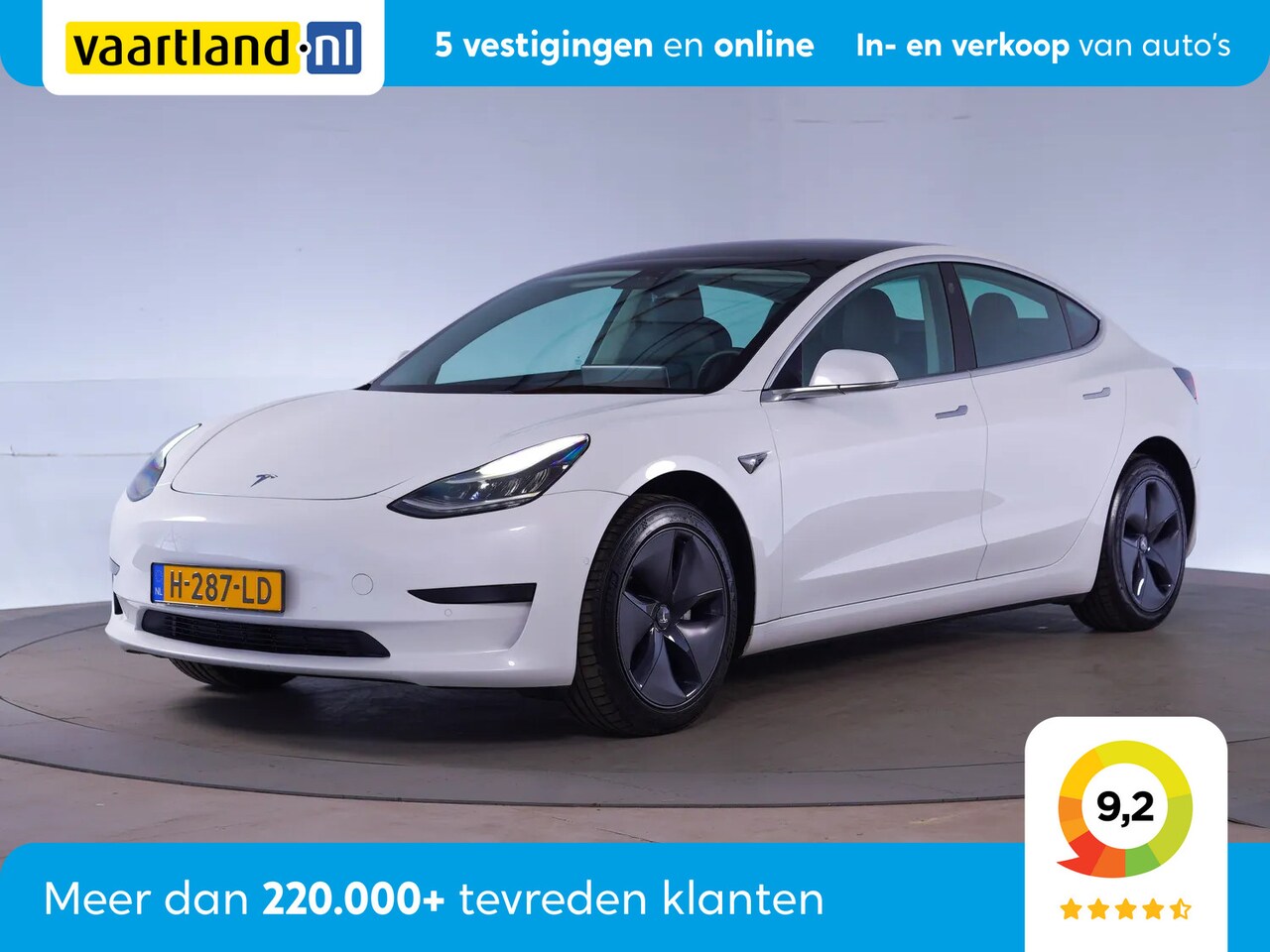 Tesla Model 3 - RWD Plus 60 kWh [ Panorama Leder Adapt.cruise ] - AutoWereld.nl