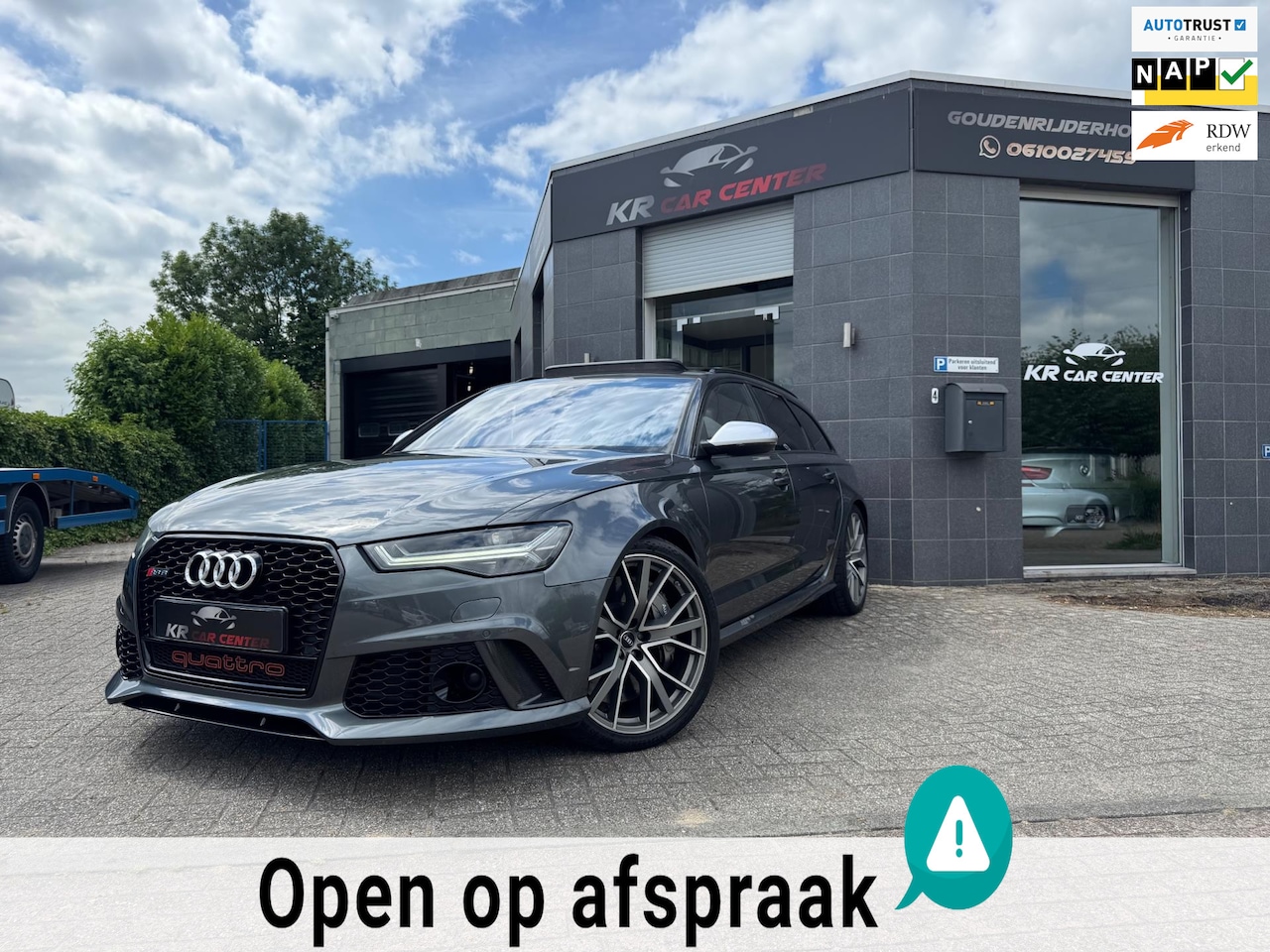 Audi RS6 - Quattro Performance PANO-CARBON-CERAMIC-MEMORY-HUD - AutoWereld.nl