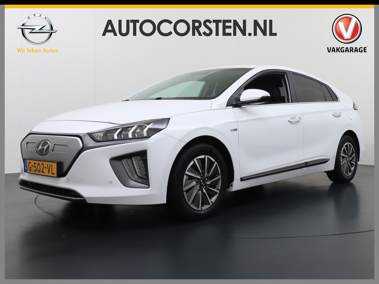 Hyundai IONIQ - Premium EV 38kWh Leder Apple Carplay Android Auto Camera Navi Ecc Adap.Cruise Led PDC DAB - AutoWereld.nl