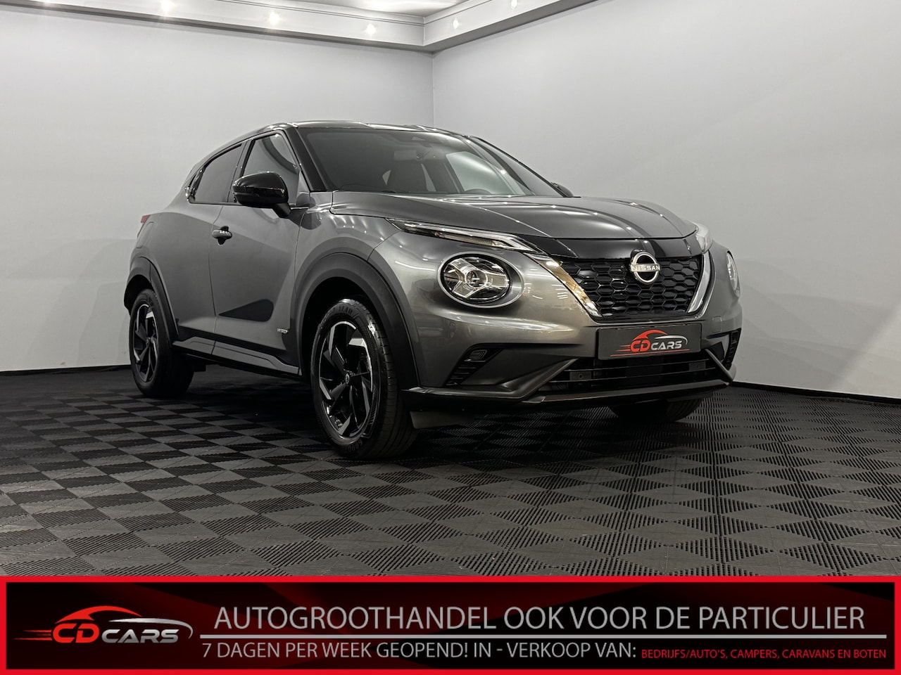 Nissan Juke - 1.6 Hybrid N-Connecta 1.6 Hybrid N-Connecta 14PK, Half leder, Camera, Apple carplay, Rijstrook correctie, Cruise - AutoWereld.nl