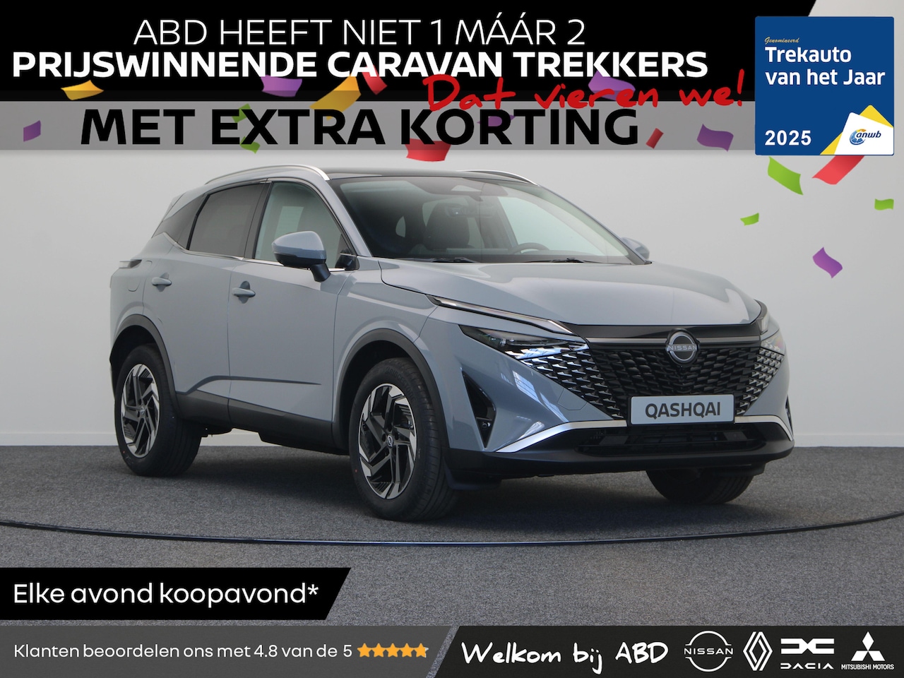 Nissan Qashqai - N-Connecta + Panoramisch glazen dak + Cold Pack Mild-Hybrid 158 Xtronic | 12.3" TFT digita - AutoWereld.nl