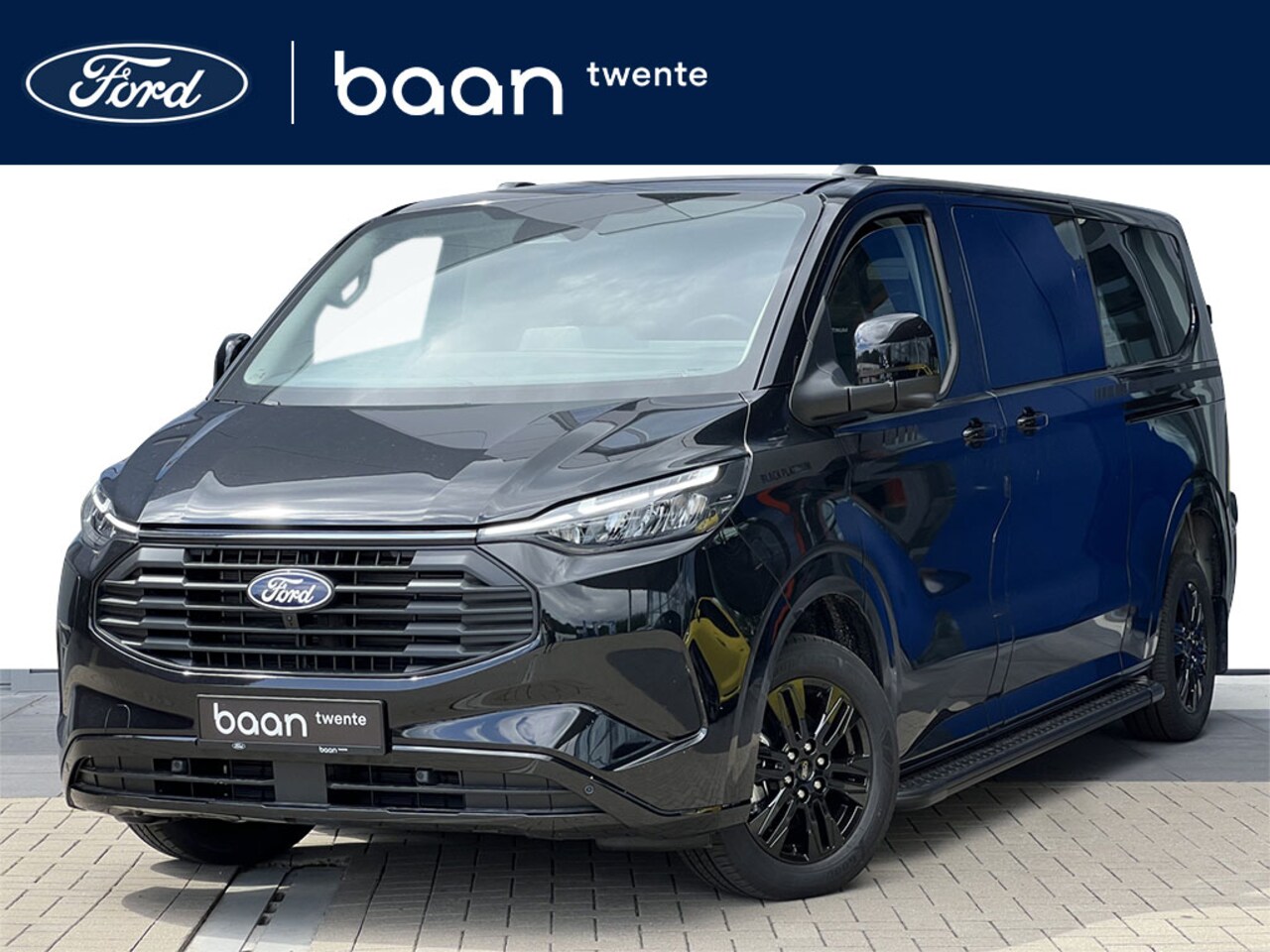 Ford Transit Custom - 320 2.5 PHEV L2H1 Black Platinum DC | 2x schuifdeur | 0,99% Fin. Lease | Leder | Driver As - AutoWereld.nl