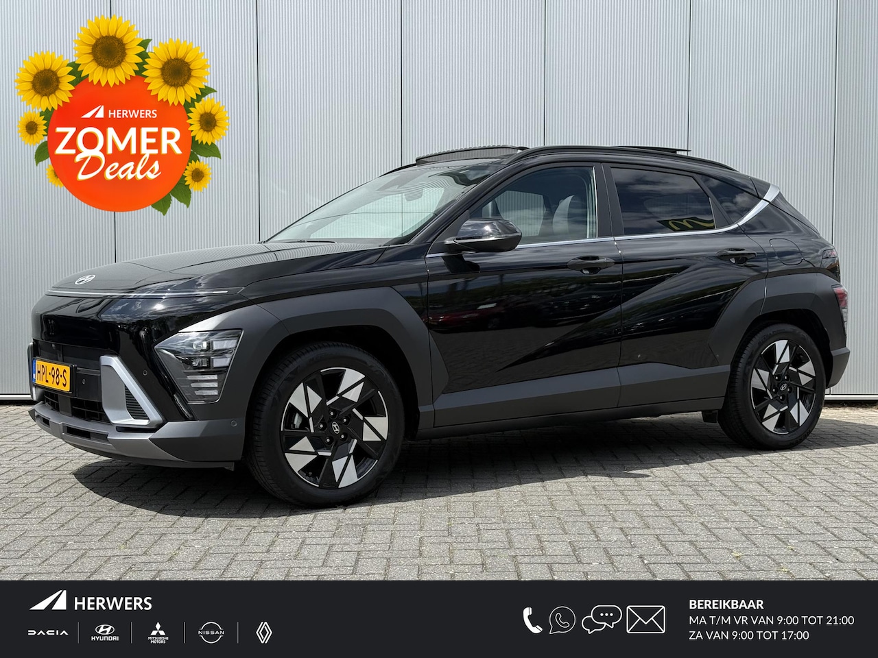 Hyundai Kona - 1.6 GDI HEV Premium Sky Automaat / Schuif- & Kanteldak / Zwart Leder / Stoelverkoeling / S - AutoWereld.nl