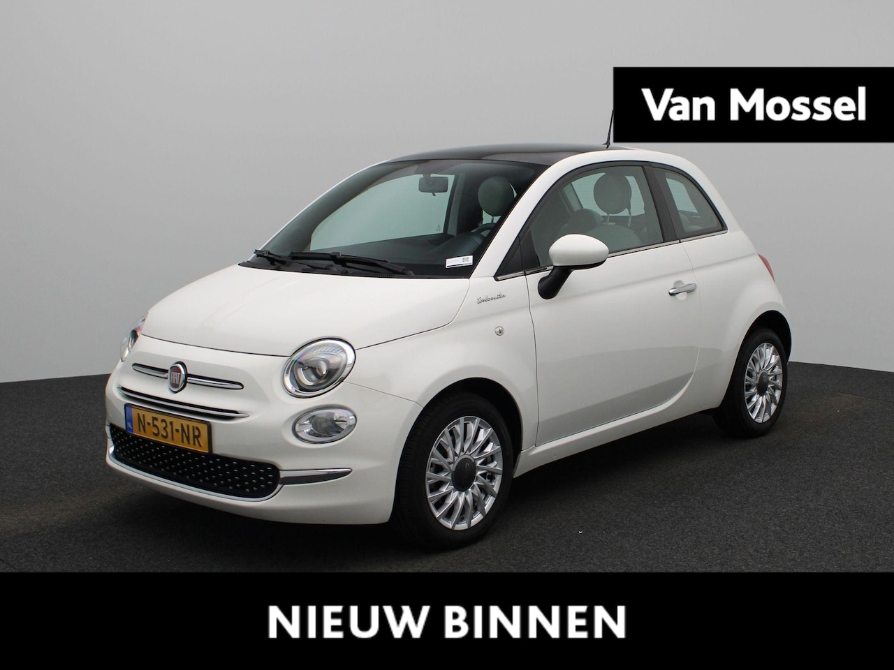 Fiat 500 - 1.0 Hybrid Dolcevita | LMV | Panorama dak | Bluetooth | Airco | Parkeer sensoren | DAB | C - AutoWereld.nl