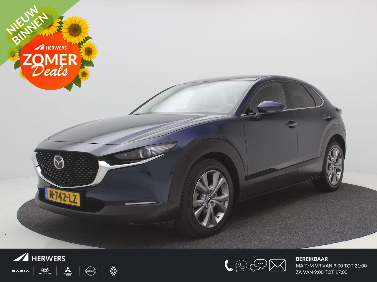 Mazda CX-30 - 2.0 e-SkyActiv-X M Hybrid Sportive AUTOMAAT / Adaptive Cruise Control / Navigatie / 18" LM - AutoWereld.nl