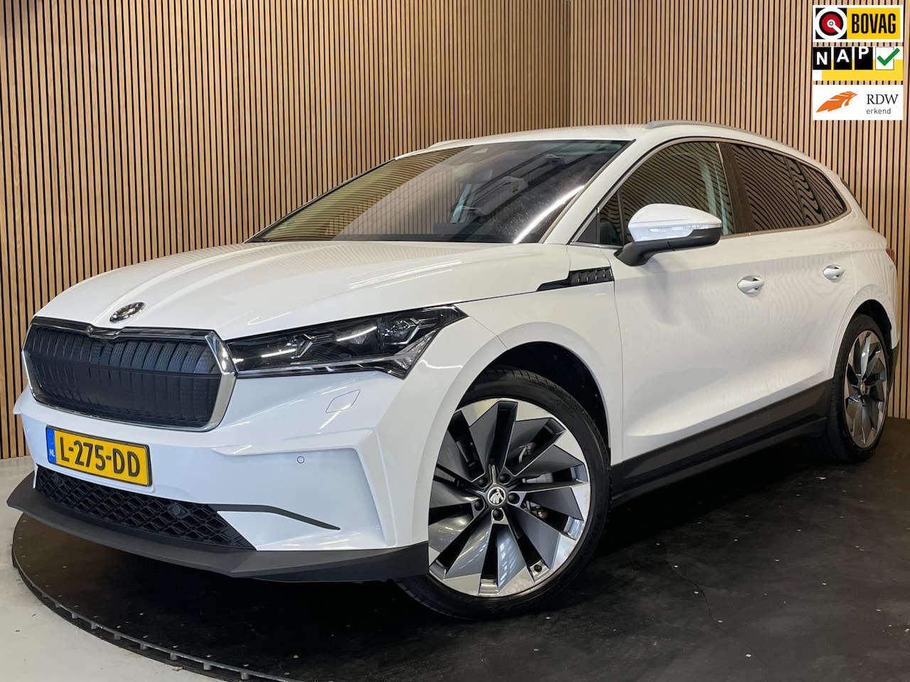 Skoda Enyaq iV - 80 GROTE ACCU|LEDER|STOEL-,STUURVERW.|ACC|CARPLAY|CAMERA|NAVI|INCL. BTW|1e EIG.|NL-AUTO| - AutoWereld.nl