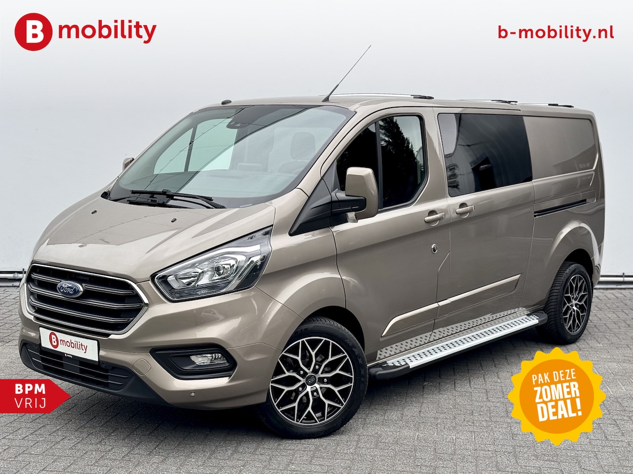 Ford Transit Custom - 320 2.0 TDCI L2H1 Limited DC 130PK 2x Schuifdeur | Trekhaak 2.800Kg | Apple Carplay | Stoe - AutoWereld.nl