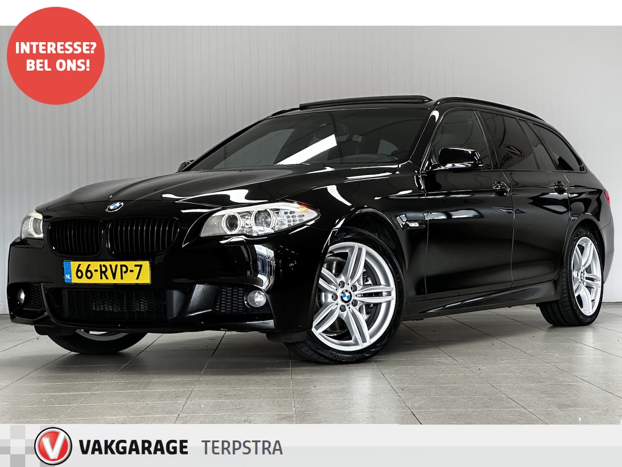 BMW 5-serie Touring - 525d/ 19'' LMV/ M-Pakket/ Shadow Line/ Panorama-Dak/ Elek. Kofferklep/ Vol Leder/ Grootlic - AutoWereld.nl