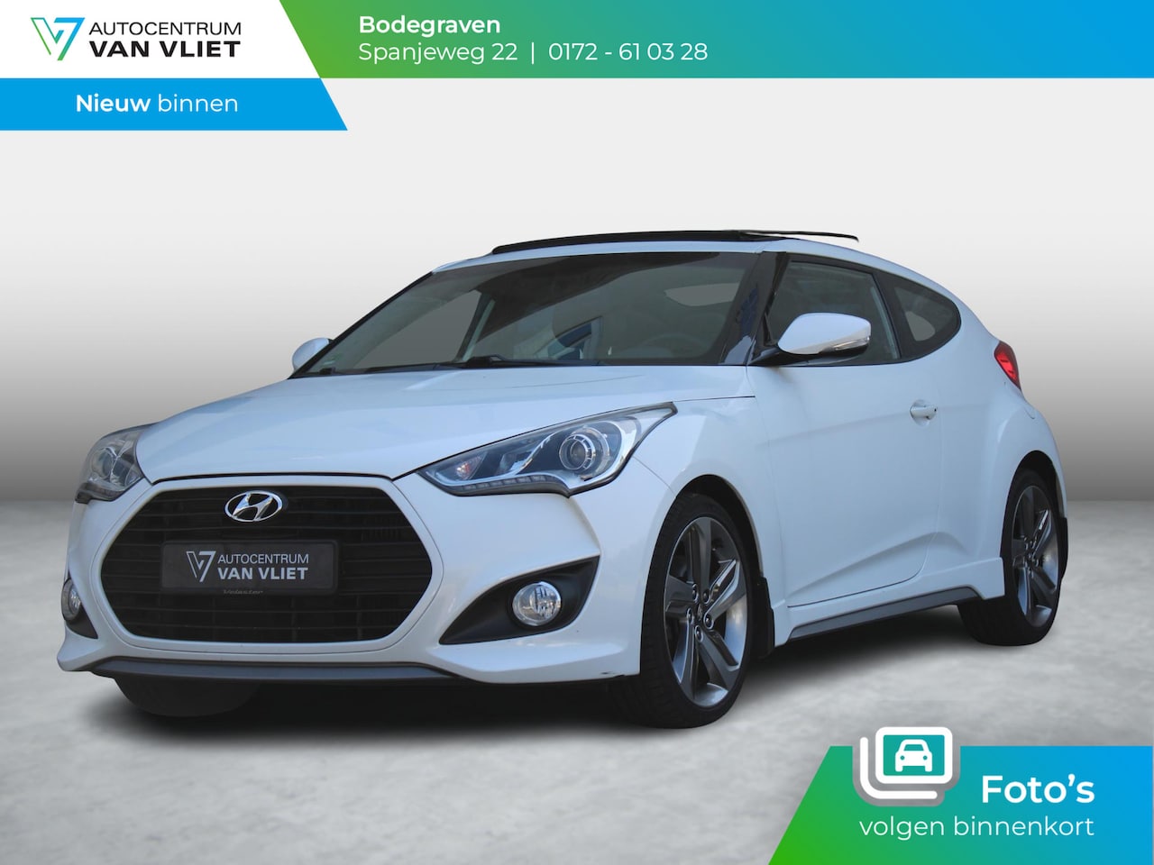 Hyundai Veloster - 1.6 T-GDI i-Catcher | ELEKTRISCH SCHUIFDAK | NAVIGATIE | ACHTERUITRIJCAMERA | - AutoWereld.nl