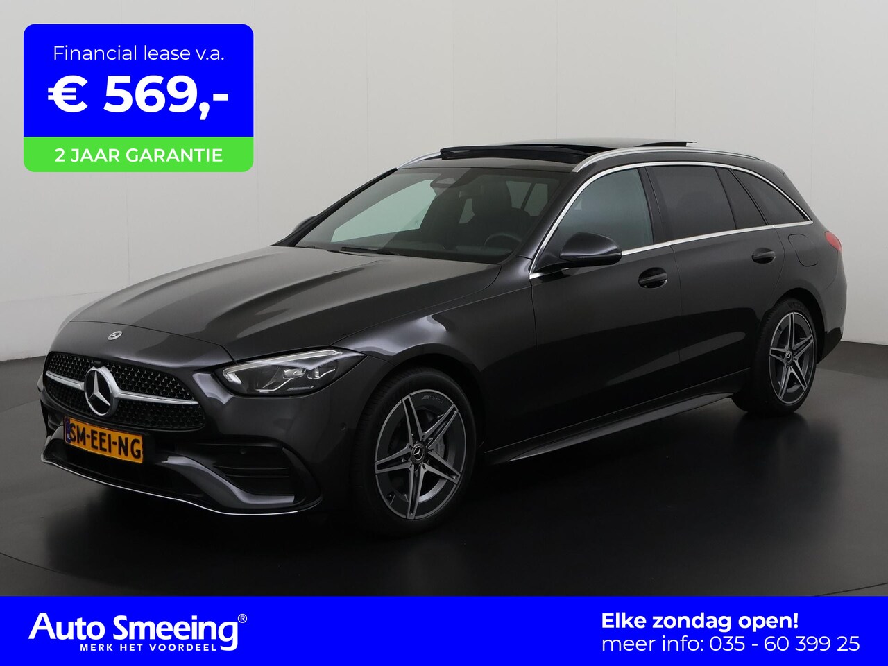 Mercedes-Benz C-klasse - 300e AMG | Panoramadak | Trekhaak | MBUX Premium | Zondag Open! - AutoWereld.nl