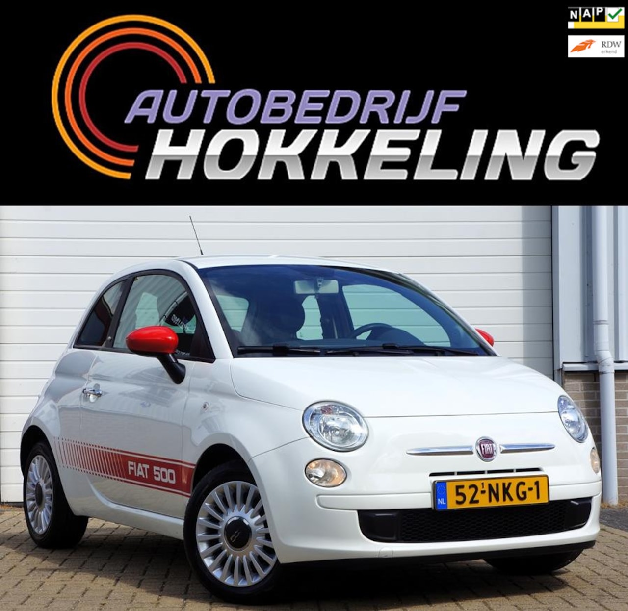 Fiat 500 - 1.2 Sport; Automaat+Airco+Lmv !! - AutoWereld.nl