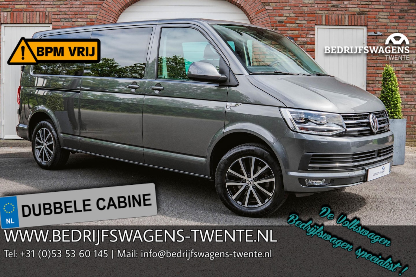 Volkswagen Transporter - 2.0 TDI 150PK DSG L2H1 DUB/CAB Highline MARGE - AutoWereld.nl