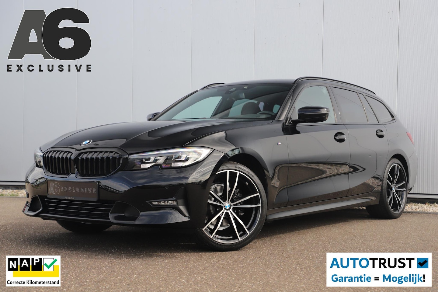 BMW 3-serie Touring - 318i M Sport Shadowline Automaat 18 inch LED Half Leder Navigatie Carplay Android Sfeerver - AutoWereld.nl