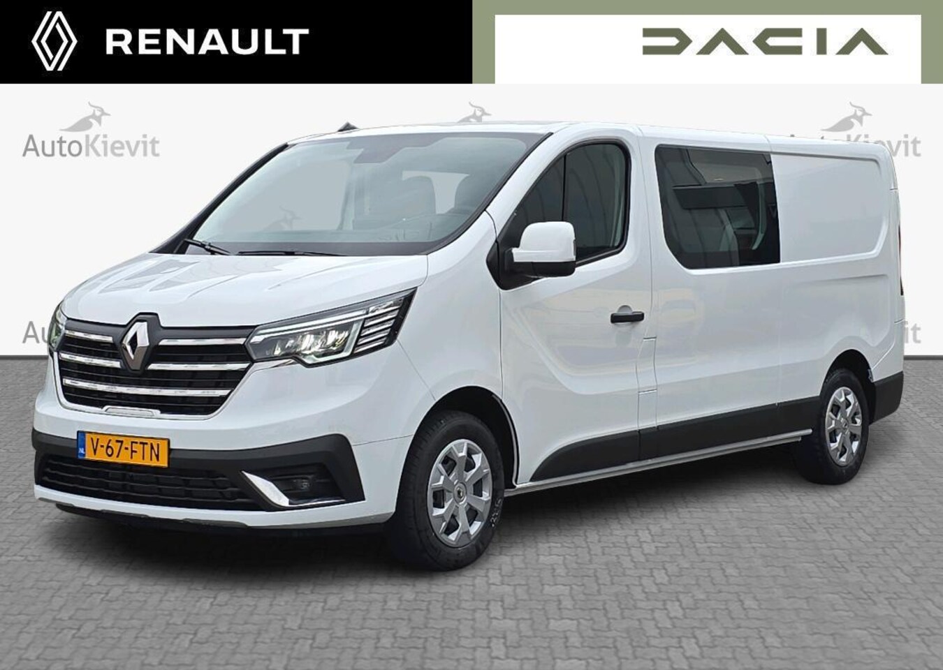Renault Trafic - 2.0 dCi 130 T30 L2H1 Work Edition DC - Dubbele Cabine - Reservewiel / EASY LINK navi SNOEK - AutoWereld.nl
