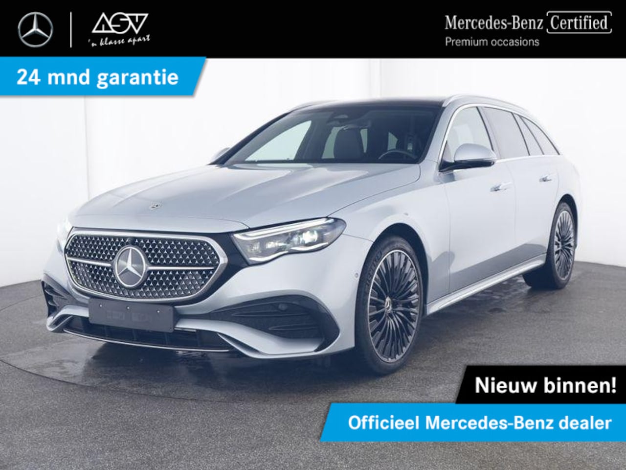 Mercedes-Benz E-klasse Estate - 220 d AMG Line Luchtvering, wegklapbare trekhaak, Superscreen, Panoramadak - AutoWereld.nl
