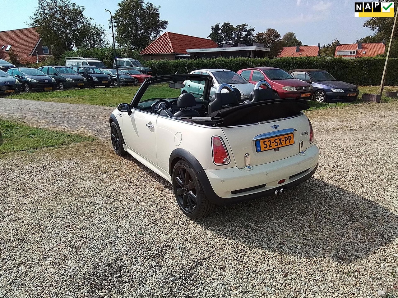 MINI Cabrio - Mini 1.6 Cooper S Chili Zeer lux,s Leer Zwart org NL auto Boekje er bij Als nieuw - AutoWereld.nl