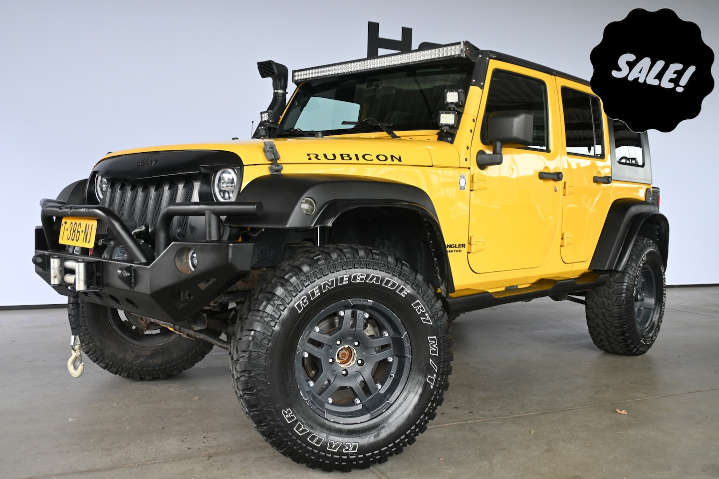 Jeep Wrangler Unlimited - 3.8 Rubicon Automaat Airco Cruise control Trekhaak Bullbar Lier Leder Hardtop Inruil Mogel - AutoWereld.nl