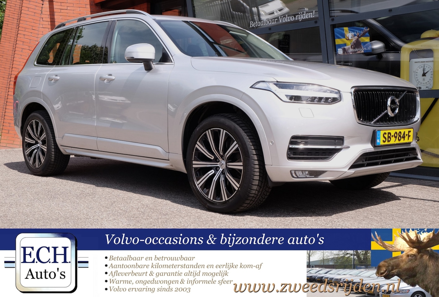 Volvo XC90 - D5 235 pk AUT. AWD Leer, 7 zits, Adaptieve CC, Elektr. stoel, Camera achter, 20 inch - AutoWereld.nl