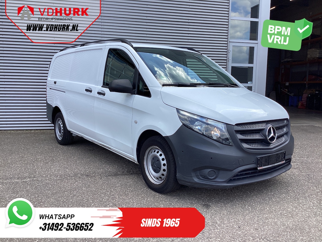Mercedes-Benz Vito - 110 CDI L2 BPM VRIJ! 270Gr. Deuren/ Stoelverw./ Airco/ Cruise/ PDC/ Bluetooth - AutoWereld.nl